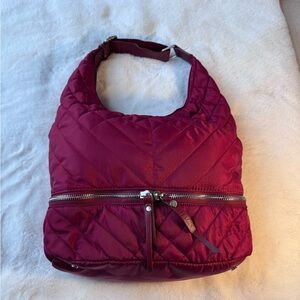 Sam Edelman Quilted Burgundy Wine Color Shoulder Bag